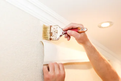 Pose de papier peint à Pallanne — revêtements muraux et toiles de verre